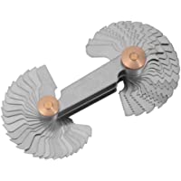 XCSOURCE® 4-62G 0.25-6mm Tornillo de Tono Medición Herramienta 60 ° métricas Whitworth 55 ° Hilo Rosca 52-Blade Calibre…